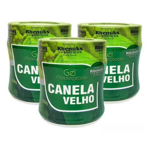 Kit com 03 gel massageador Canela De Velho 200g - Alivio da Dor!