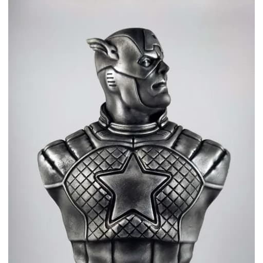 Busto do Capitão América - Adorno de Coleção de 12cm