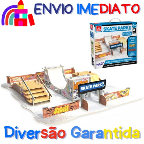 Pista De Skate De Dedo - Radical Skate Park - Em Madeira - Brincadeira De Criança
