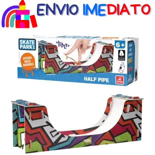 Pista De Skate - De Dedo - Half Pipe - Em Madeira - Brincadeira de Criança