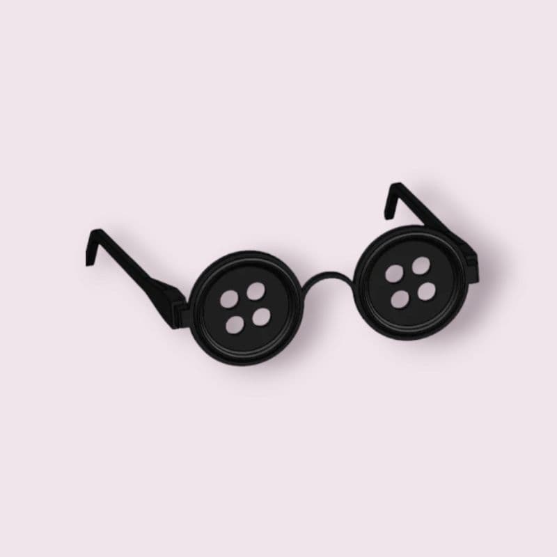 Óculos Botão Coraline Filme Colecionavel Carnaval Festa Halloween Nerd