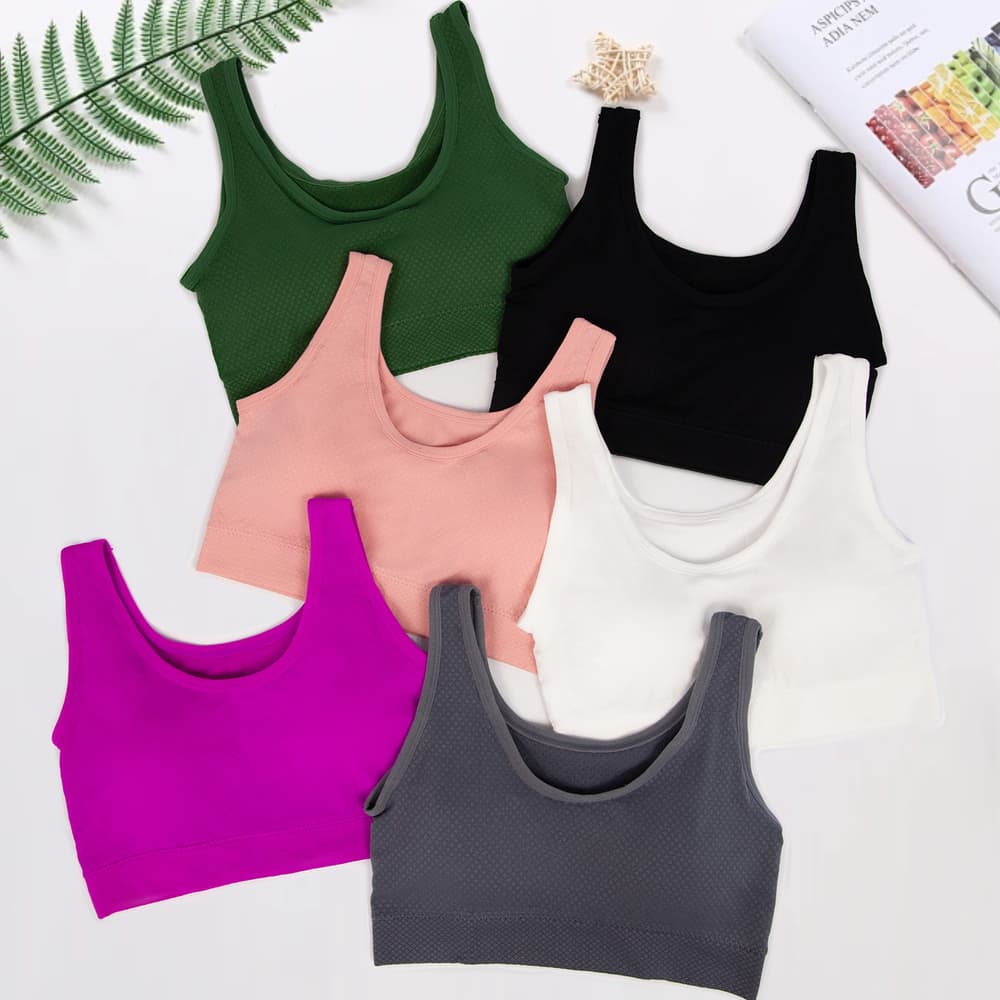 kit 2 Sutiã Esportivo Top Sportswear Sutiã Esportivo Fitness Tops Roupa Feminina Bras Cor aleatória