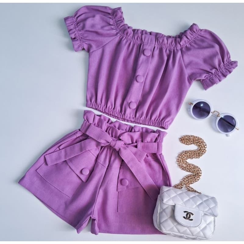 Conjunto infantil moda blogueirinha
