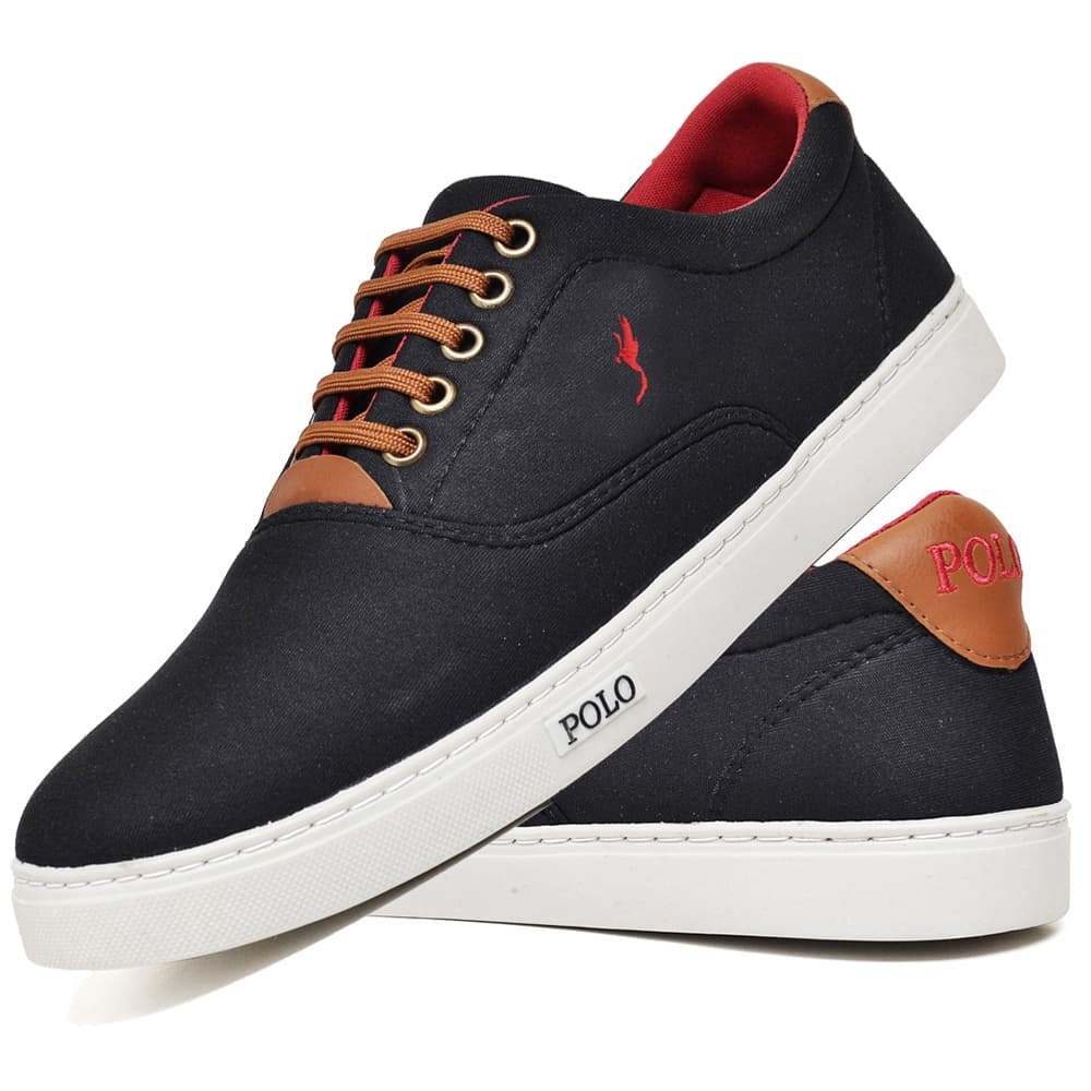 Tênis Sapatênis Masculino Casual Polo Blu Cano Baixo Confortável