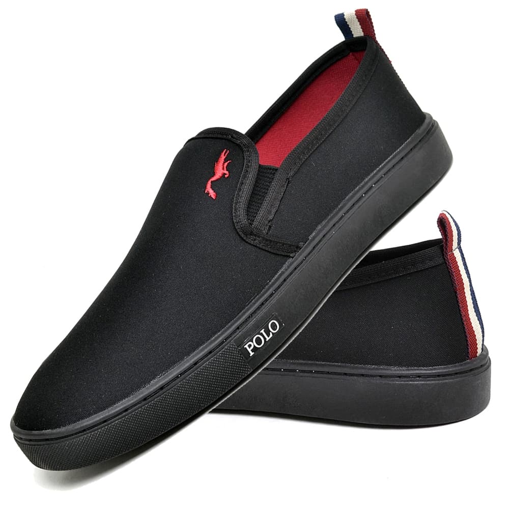 Tênis Sapatenis Masculino Slip On Casual Polo Blu Confortável