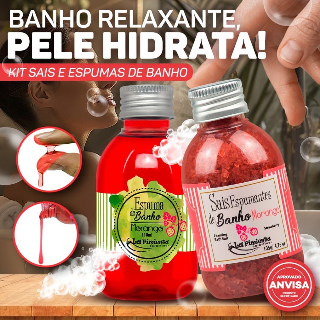 UM SPA PERFEITO COM SAIS E ESPUMA DE BANHO RELAXANTES