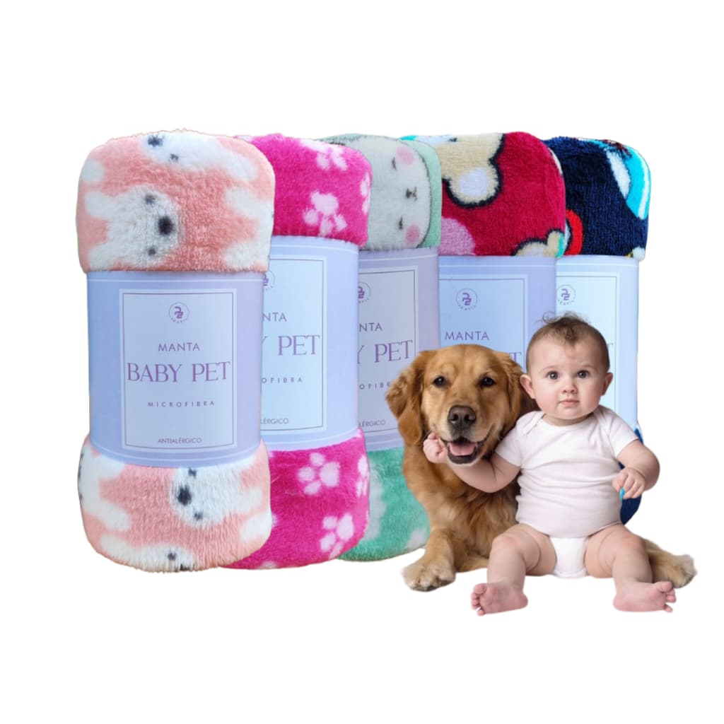 Cobertor Bebê Pet Manta Pet Bebe Menina Menino Manta para cachorro coberta