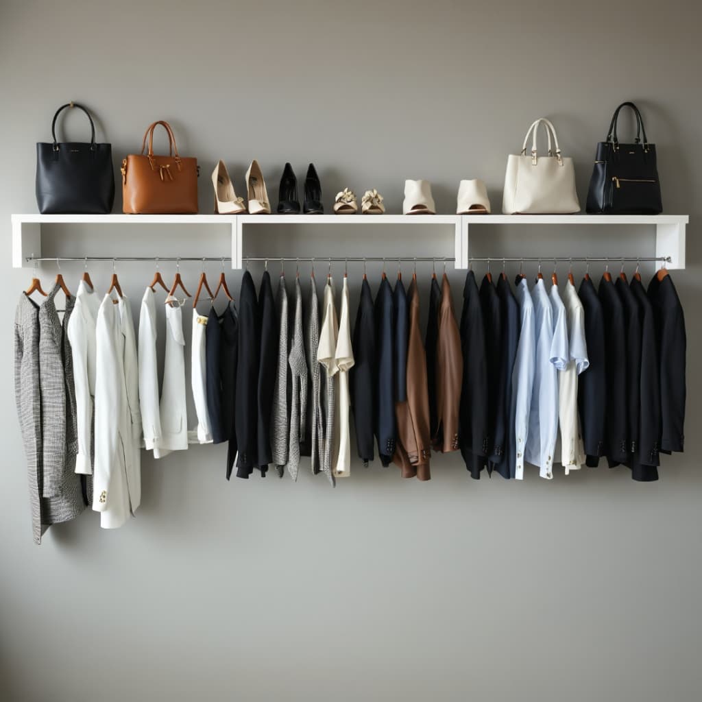 Cabideiro De Parede Suspenso Arara Organizador De Roupa 50 cm Organização