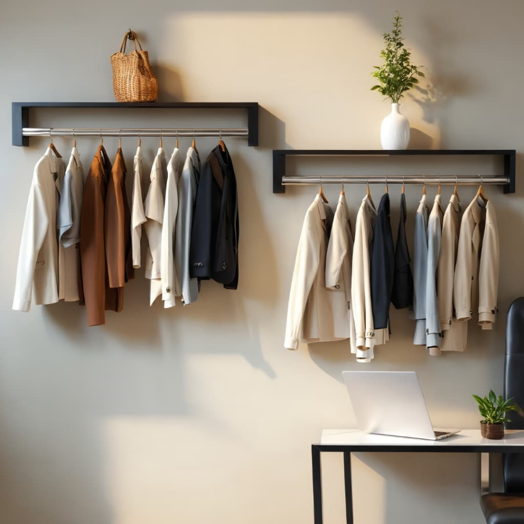 Kit 2 Cabideiro Suspenso Arara Para Roupas Closet 60 Cm Organização