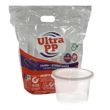 Pote Redondo Bolo Fit Freezer Microondas 500ml Descartável 25 Unidades