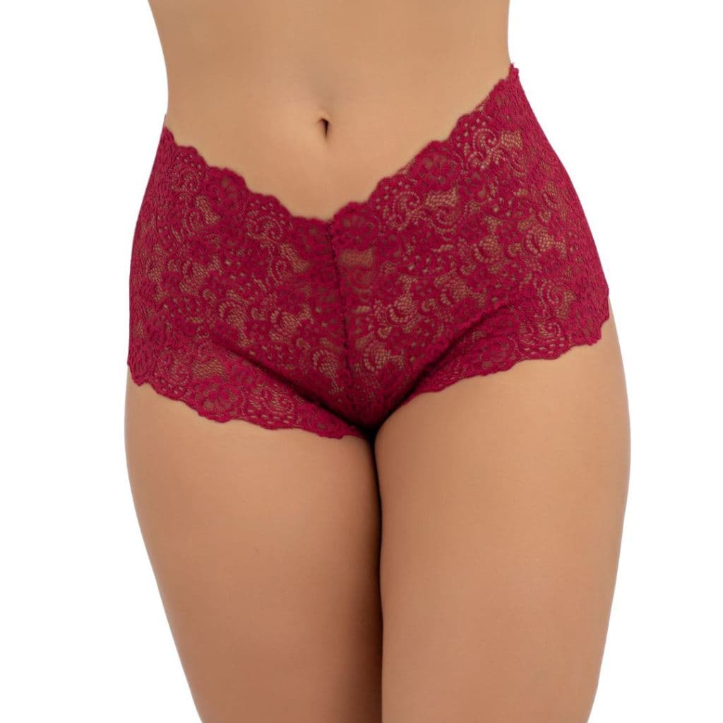 Kit 5 Calcinhas Caleson Short Em Renda Fundo Algodão