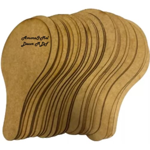 Raquete Ping Pong KIT 50 unidades  MDF Cru Promoção 21,5x12cm Lembrancinhas Personalização Brinquedo
