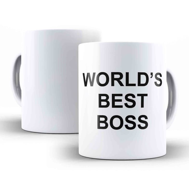 Caneca Porcelana The Office World's Best Boss - Pode Personalizar com Nome!