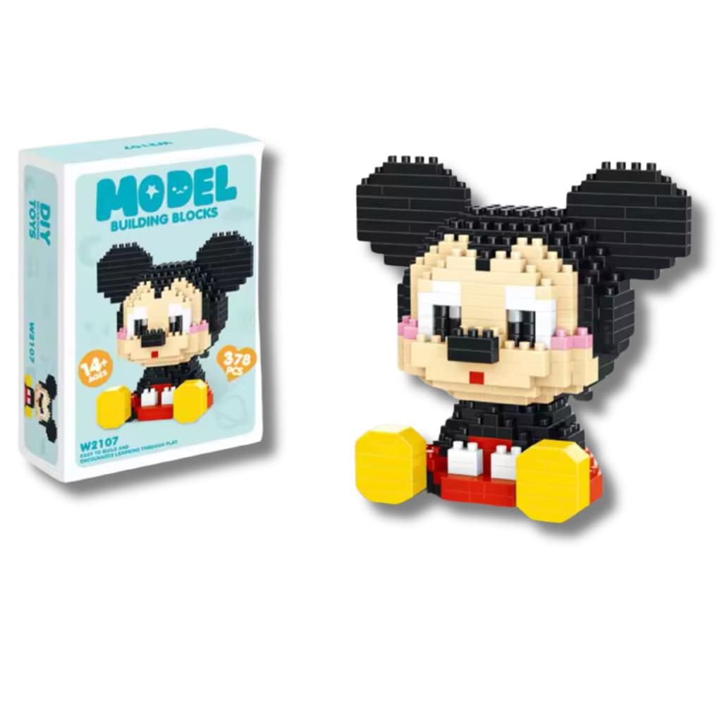 Mini bloco de montar personagens de Desenhos Animados com 378 peças