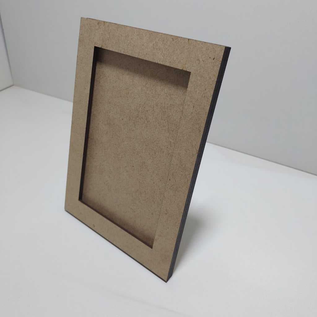 Kit 10 Porta Retrato 10x15cm Liso Em Mdf Crú com suporte