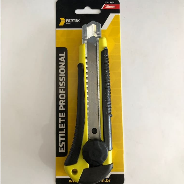 Estilete Profissional 18mm com 1 Lâmina - FERTAK-4202