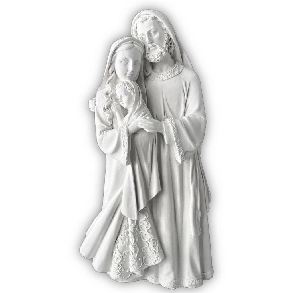 Sagrada Família Roma 30cm Gesso Cru