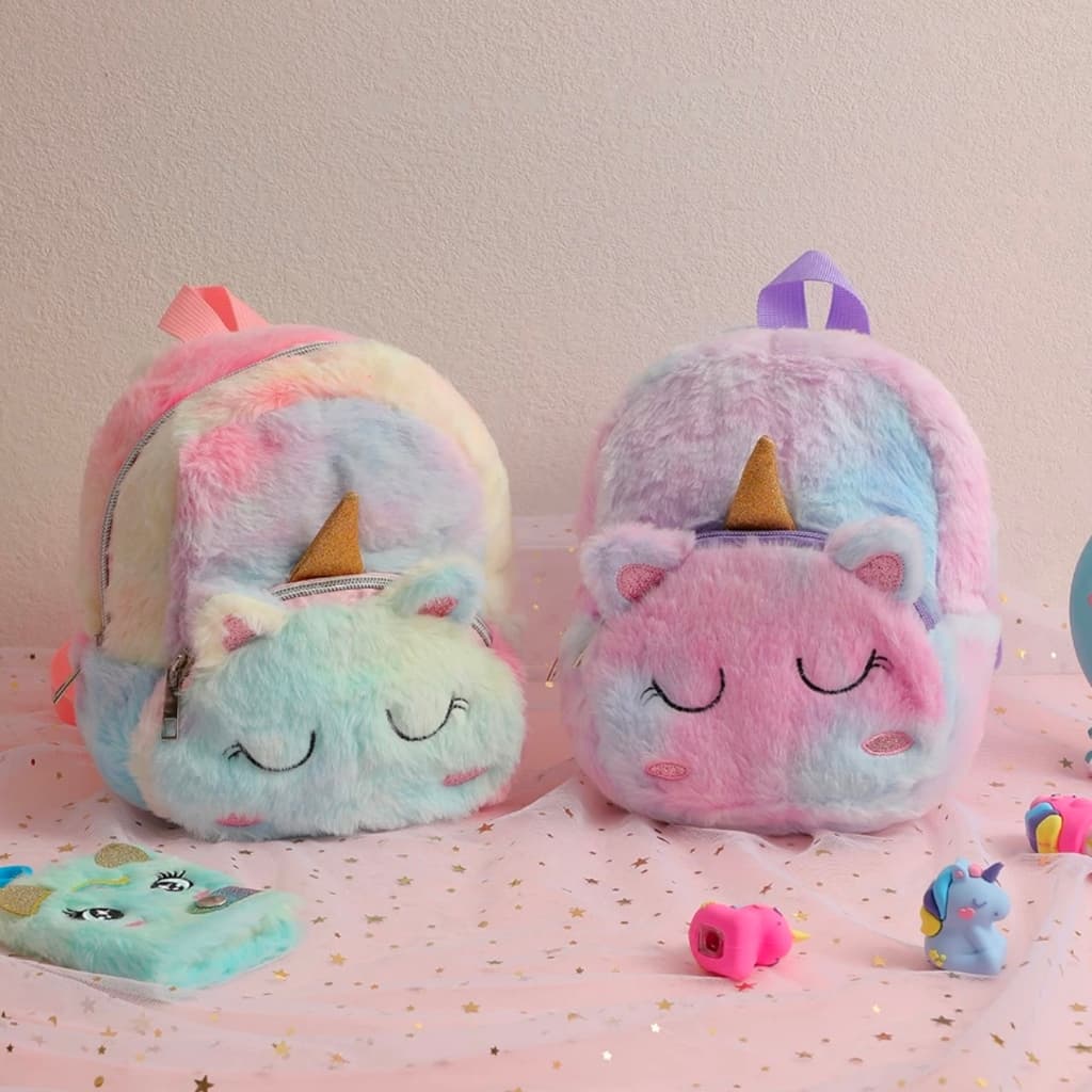 Mochilinha Infantil Bolsa Infantil De Pelúcia Fofa Envia Cor Sortida