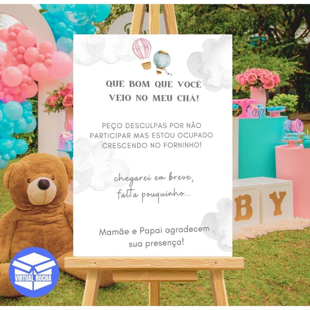 Quadro Decorativo Recepção Chá de Fraldas Que bom que você veio
