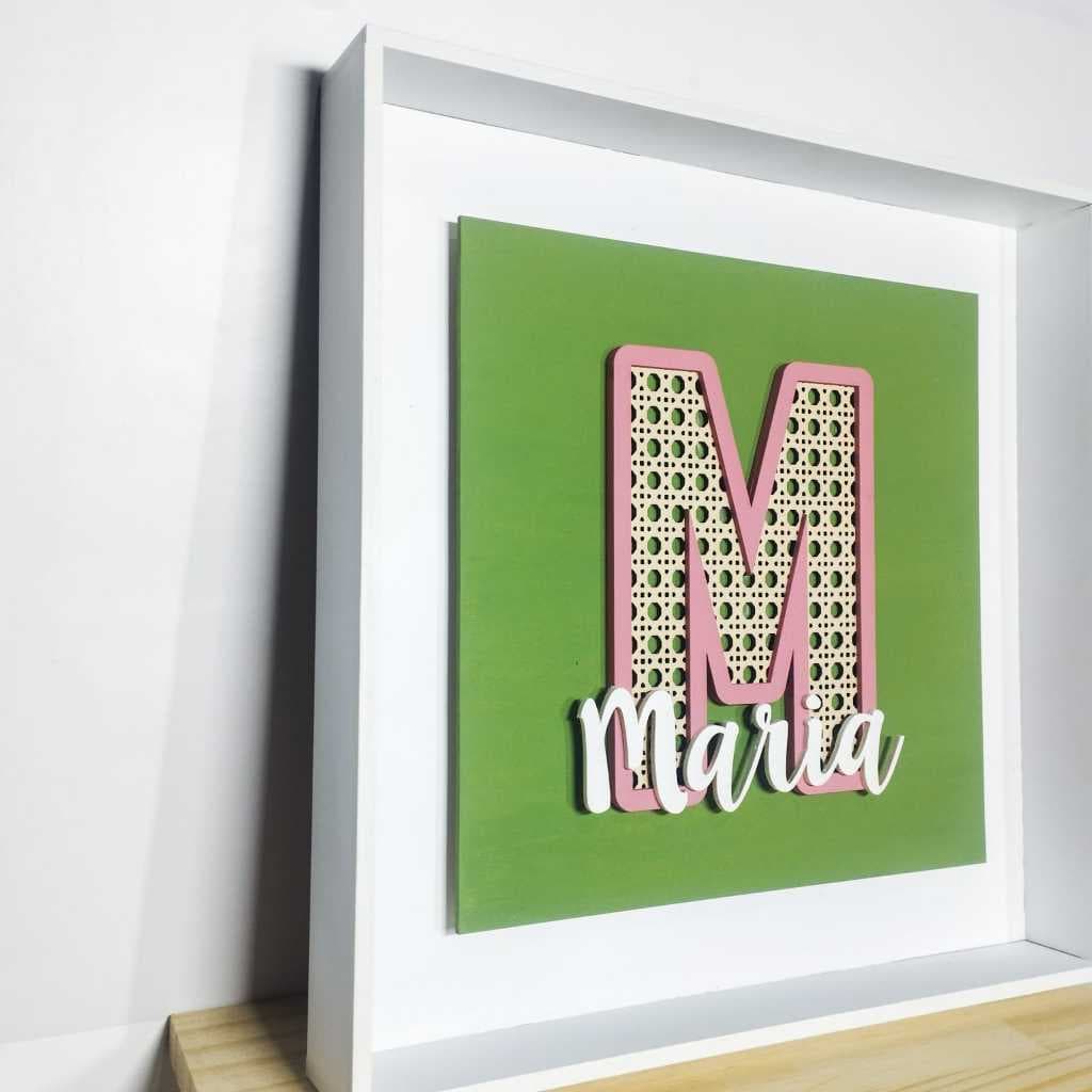 Quadro Personalizado com Letra Palha