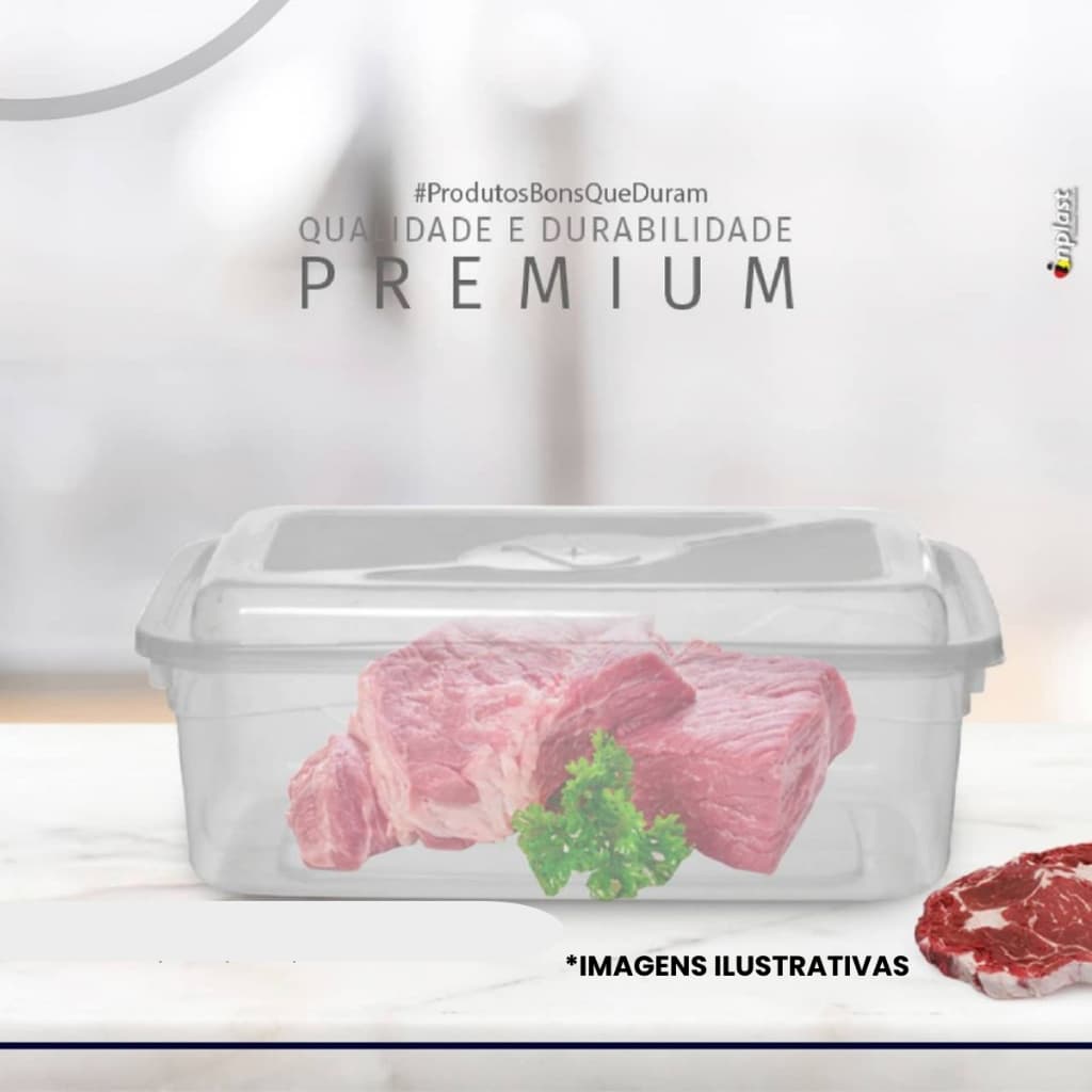 Pote Organizador Retangular 2,5 Litros Cozinha