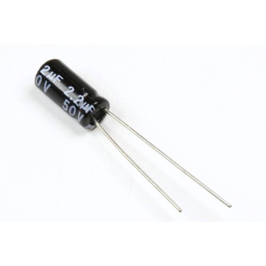 50x Capacitor Eletrolítico 2,2uf x 50v 105º - Kit c/50 Peças