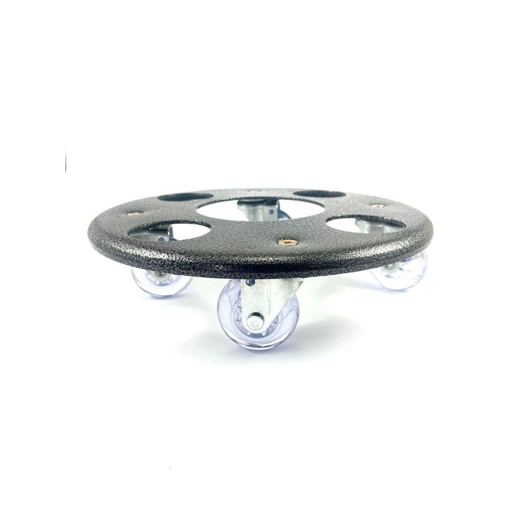 Suporte Para Vasos De Plantas 30cm Rodinhas Em Gel Cristal Material Resistente Em Alumínio