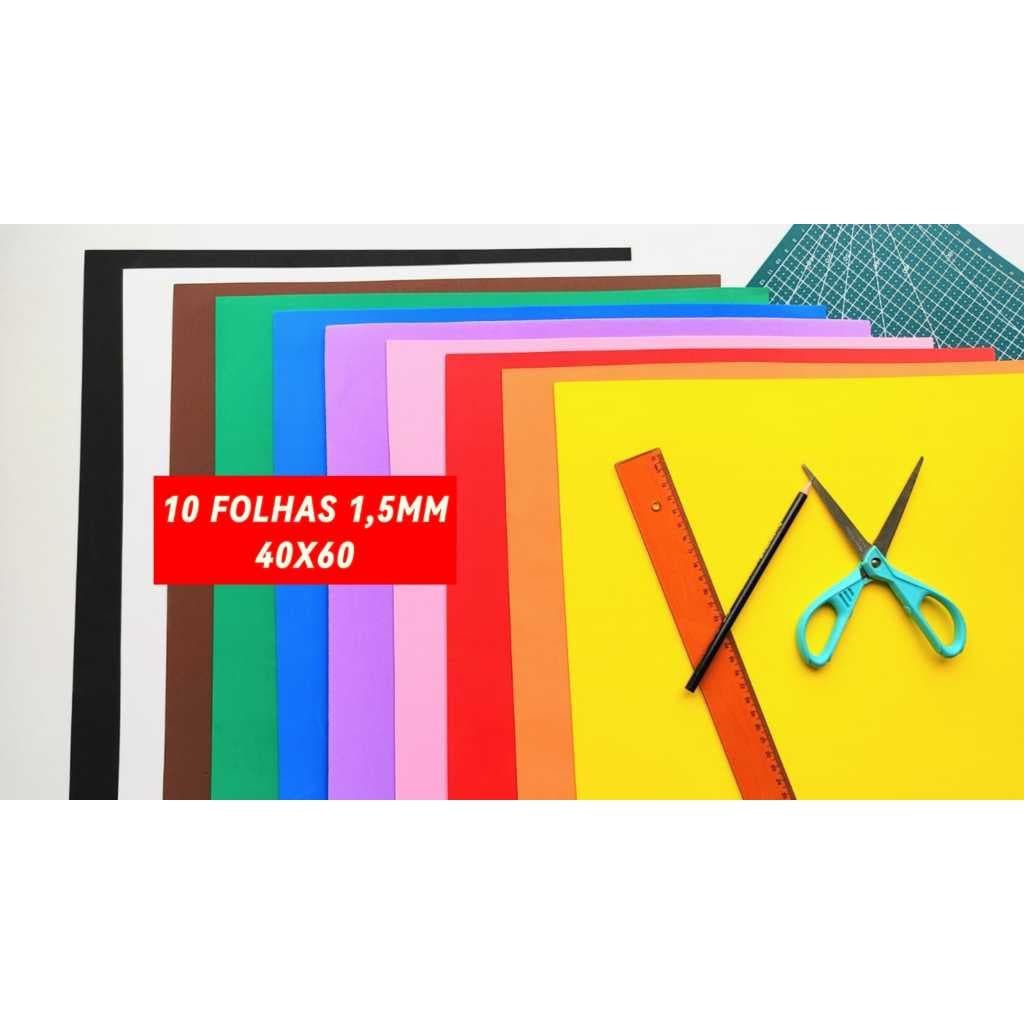 KIT EVA LISO 1,5MM COM 60X40 VARIAS CORES