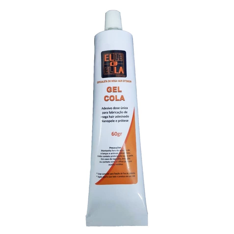 5 Gel cola 60g P/ Fabricação de Mega Hair Ele e Ela