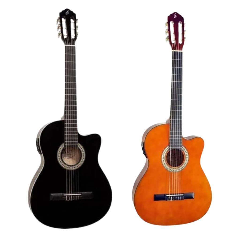 Violão Eletroacústico Nylon NF-14 Giannini Preto/Natural