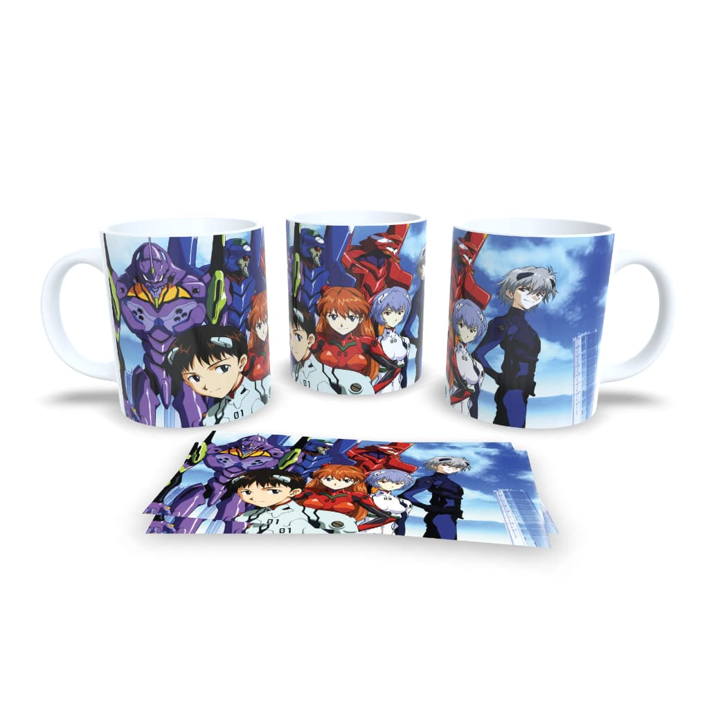 Caneca Porcelana - Anime - Neon Genesis Evangelion - Shinji - Rei - Eva