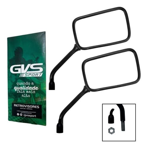 Espelho Retrovisor Gvs Motos De Rosca M10 modelo Honda Fan 125 Cg Titan Nxr Bros 150