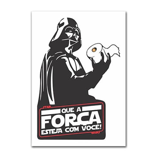 Quadro Placa Decorativa Banheiro Star Wars Engraçada Darth Vader