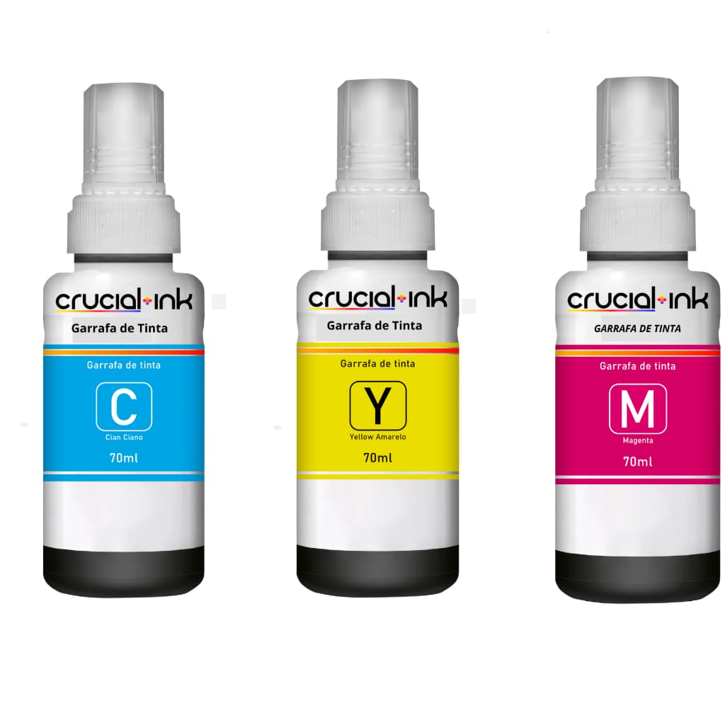 Kit 3 Refil Tinta Para Uso Epson  Color  L110, L120, L220, L365, L375, L380, L395, L475, L495