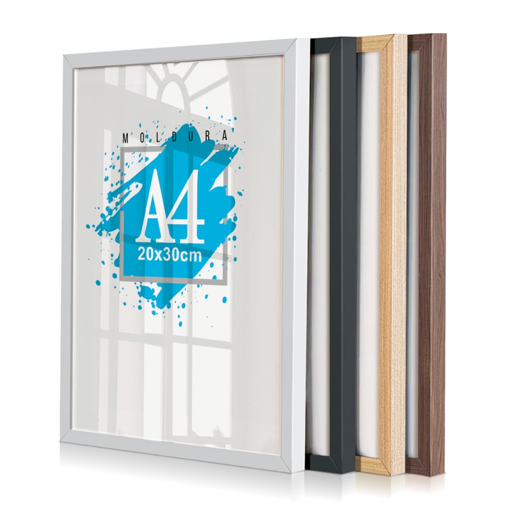 Moldura Quadro A4 20x30 Com Vidro Para Pôster Fotografia Certificado