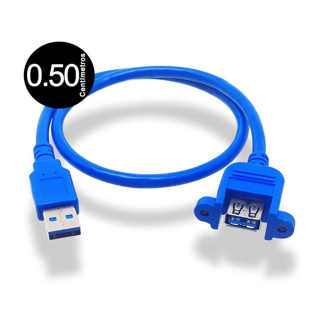 Extensor Usb 3.0 com base para parafusos de fixação c/ 50cm