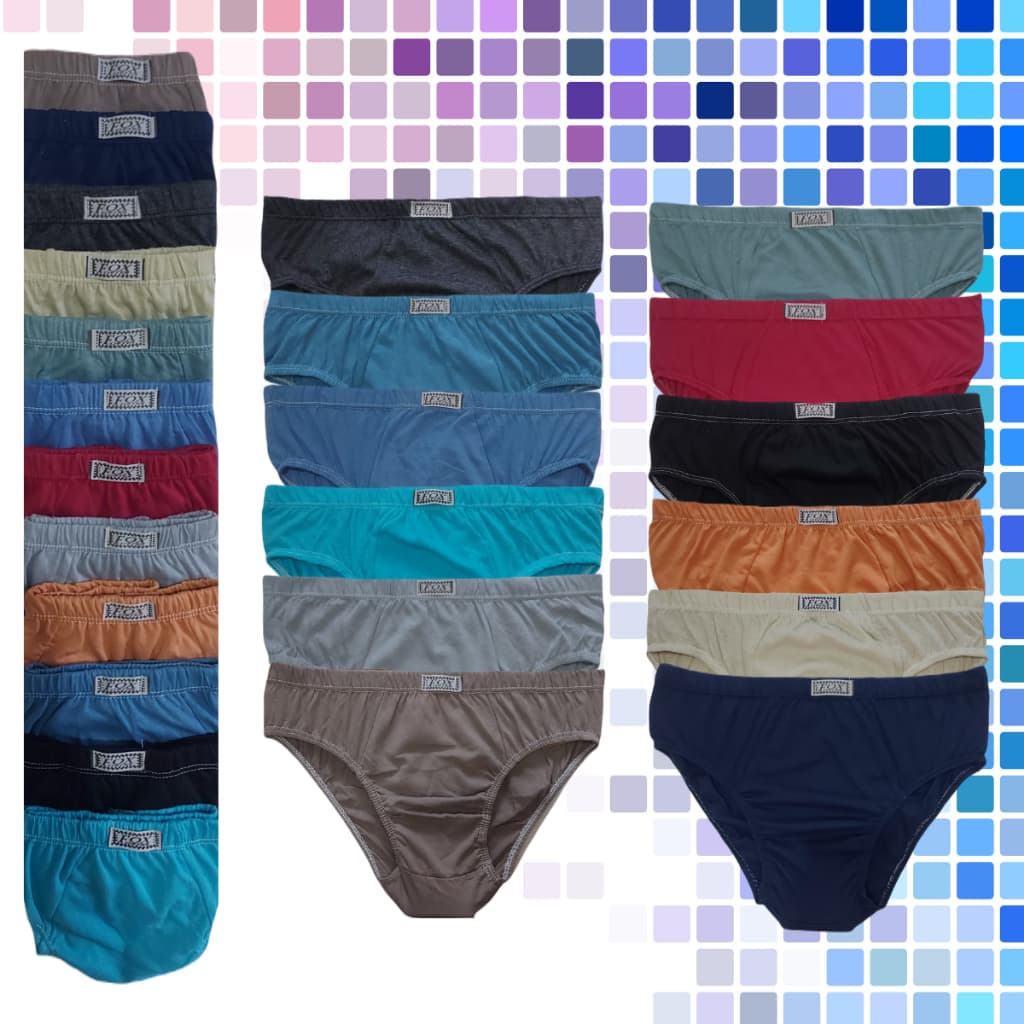Cueca Masculina Adulto 100% Algodão Kit 3 Cores Modernas Tecido Super Macio Confortável e Respirável