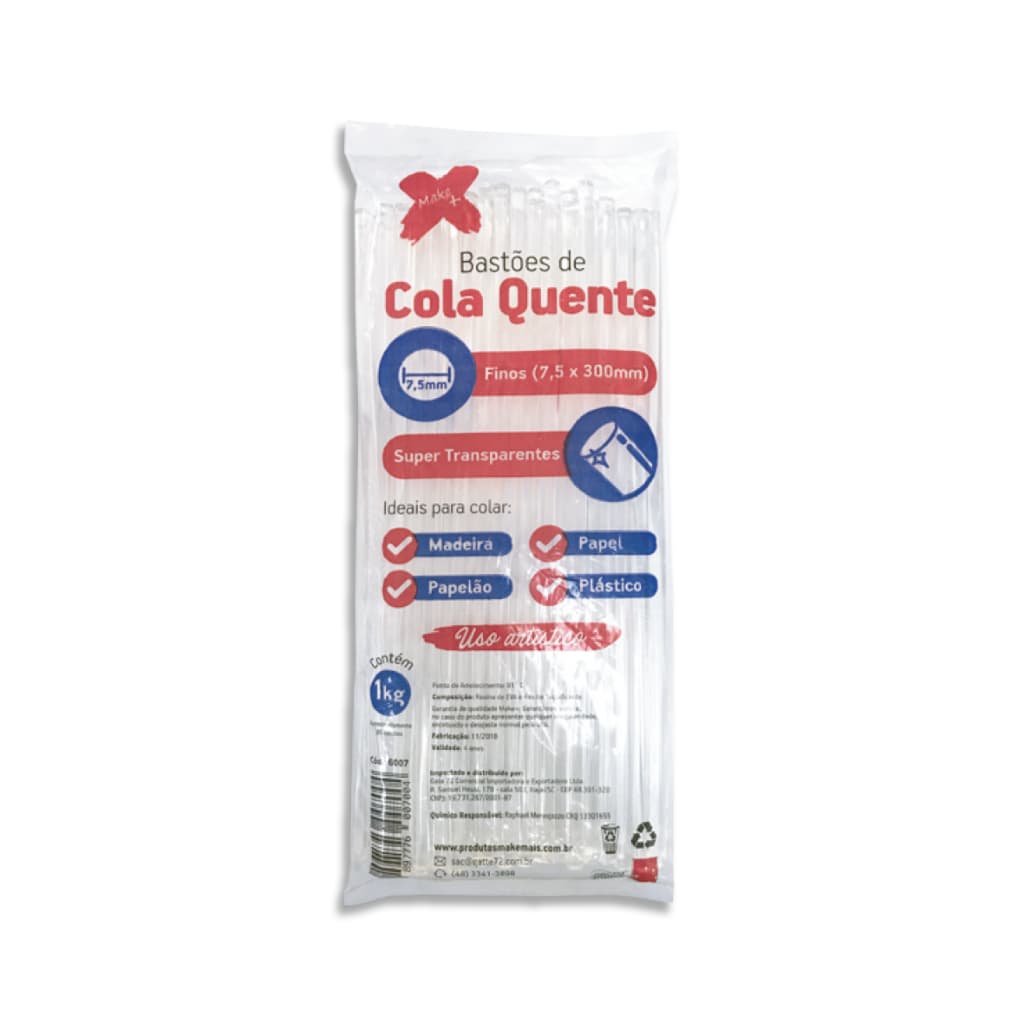 Cola De Bastão Quente Make+, fino Pistola De Cola