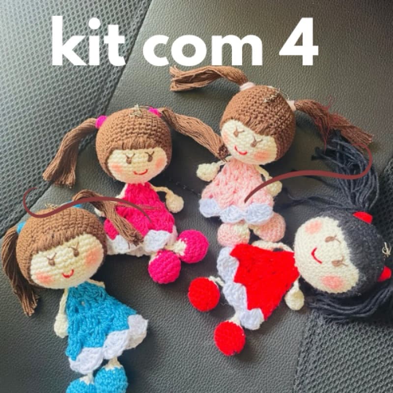 kits Chaveiros Artezanato Amigurumi Bonequinha