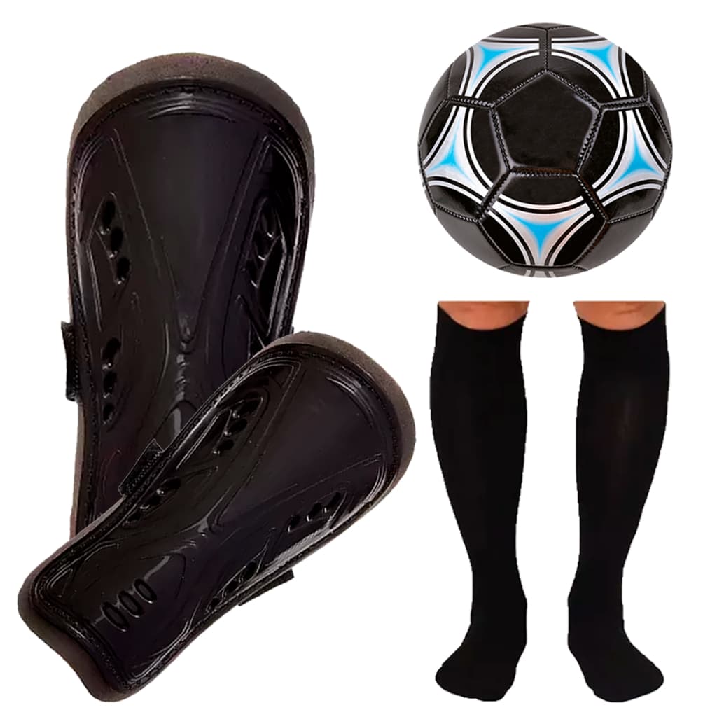 Kit Futebol Infantil Bola Capotão Caneleira Meião Atoalhado Treino Brinquedo Presente Criança