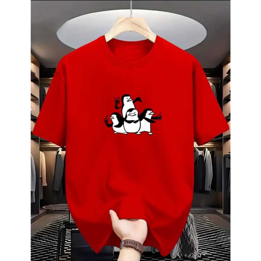 Camiseta Unissex Algodão Desenho Animado Pinguins Espiões Madagascar Grupo