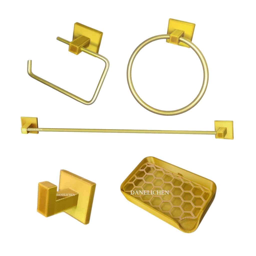 Acessórios P/ Banheiro Dourado Fita Dupla Face Toalheiro Banheiro Saboneteira