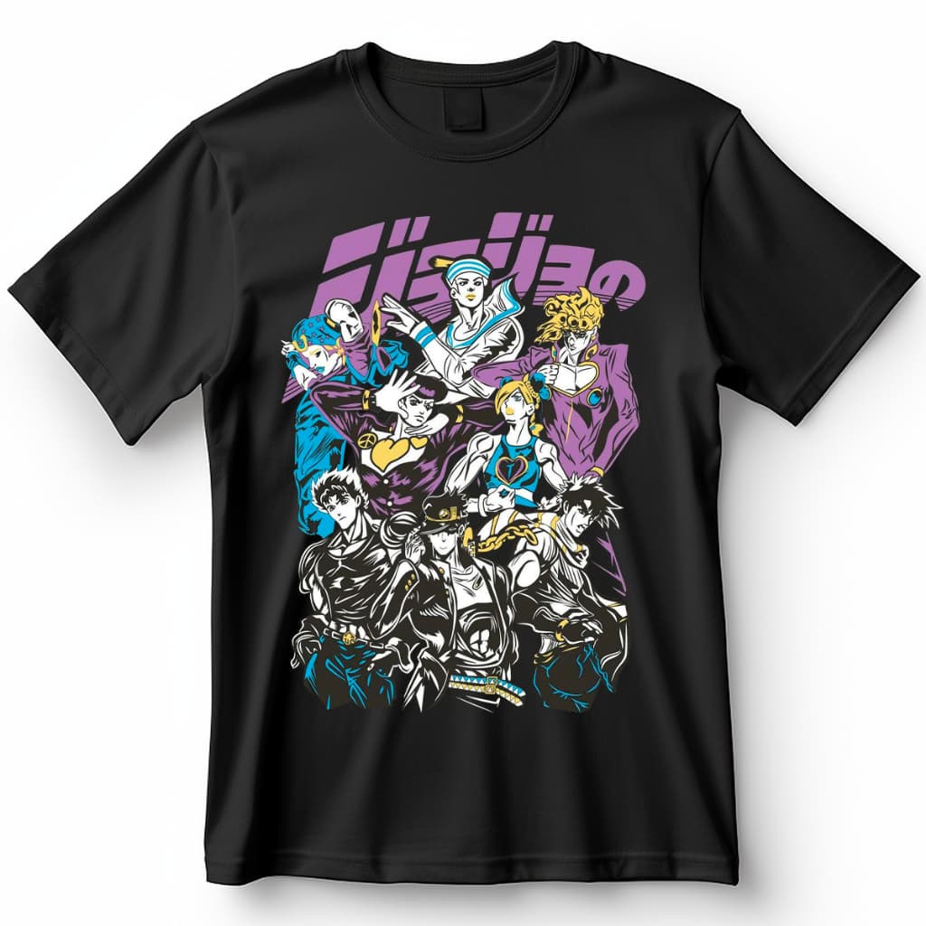 Camisa Jojo's Bizarre Adventure Blusa Camiseta de Anime 100% Algodão