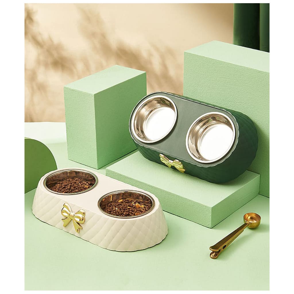 Comedouro e Bebedouro Inox Luxo Cães e Gatos