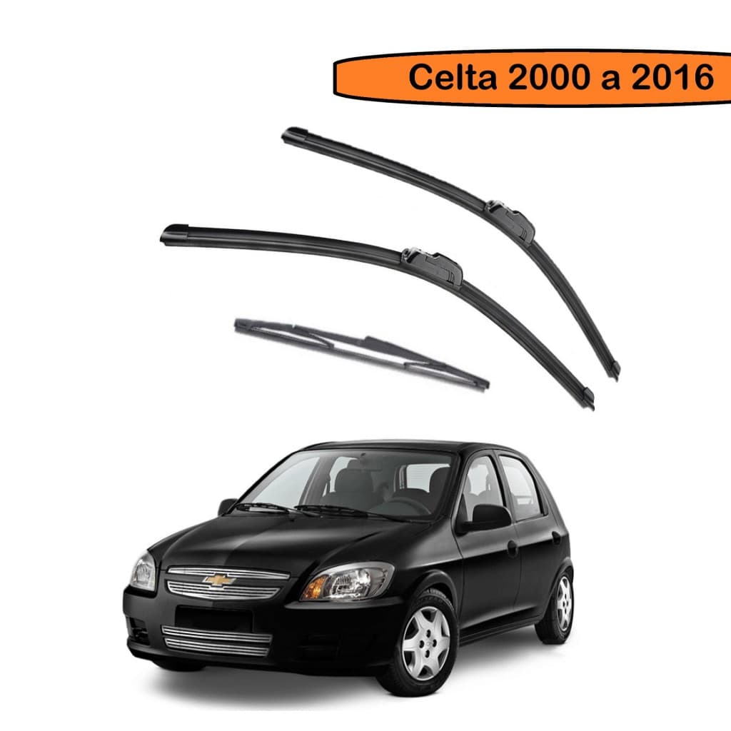 Palheta Limpador Parabrisa Silicone Chuva Chevrolet Celta 2000-2016