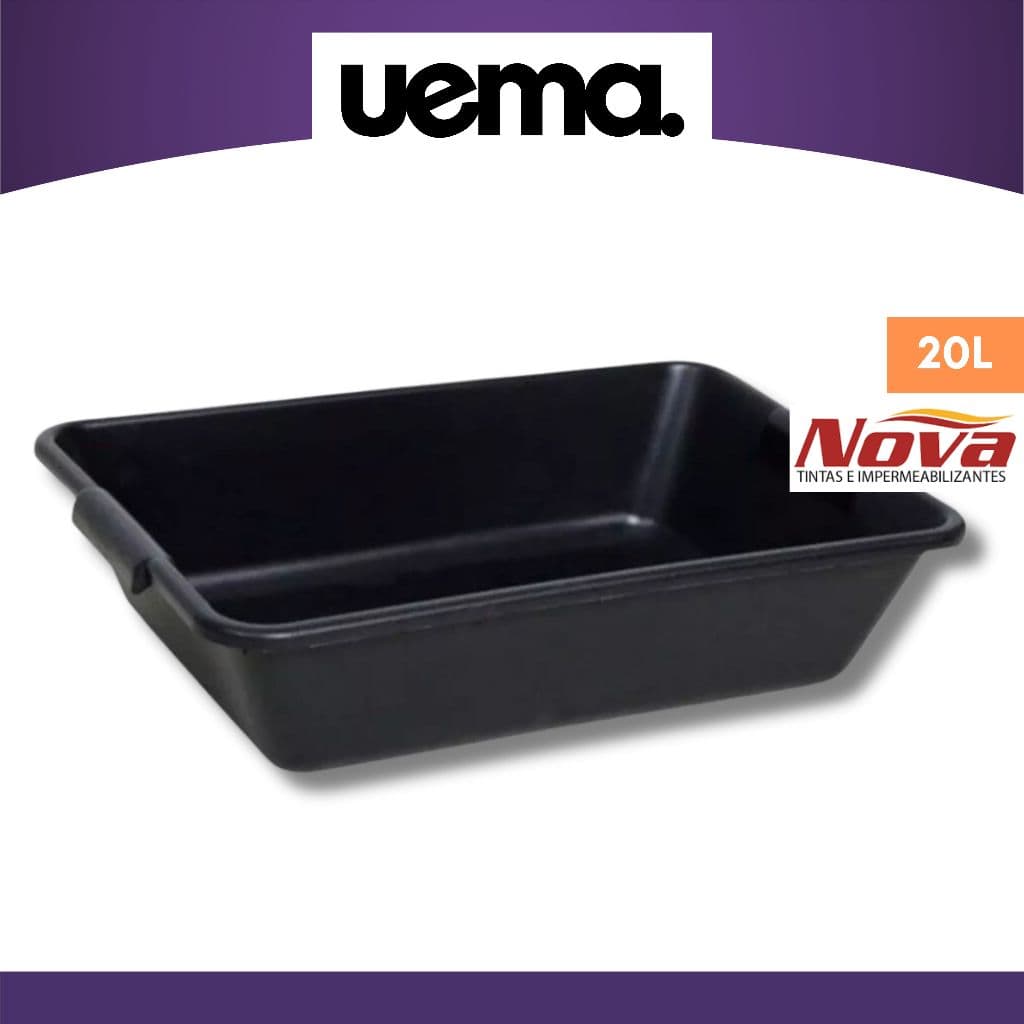 Caixa Bandeja Plástico Multiuso 20L para Areia de Gato e Massa Concreto Gesso Nova Tintas