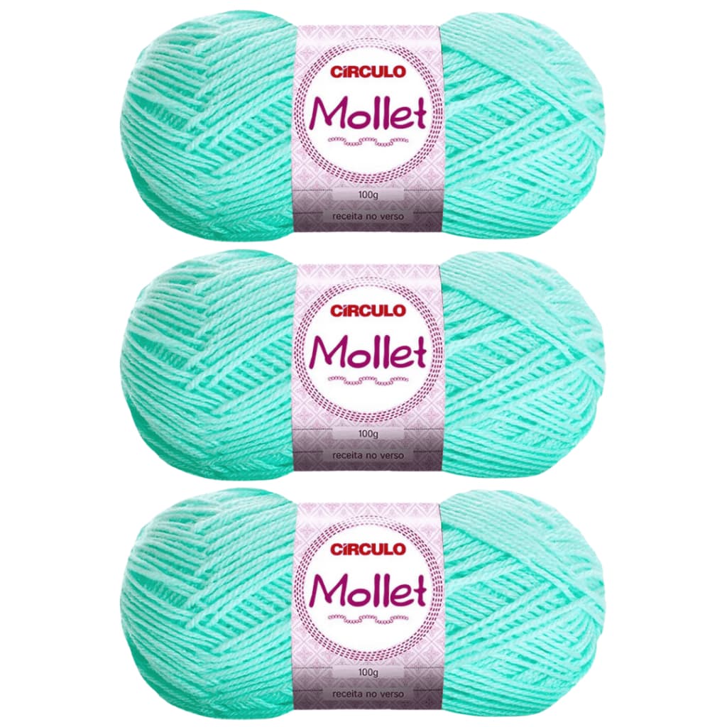 Kit 3un FIO MOLLET Círculo 200m 100g