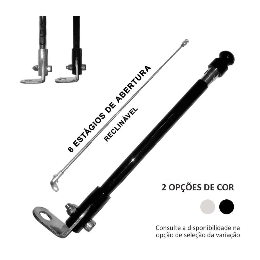 Antena Corta Pipa Moto Honda Biz 100 110 125 6 Estágios Reclinável Retrovisor