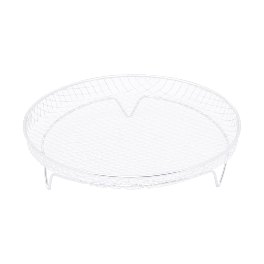 Suporte Redondo de Aço Inox Empilhável para Air Fryer 19,5cm x 19,5cm x 4,5cm - Wolff