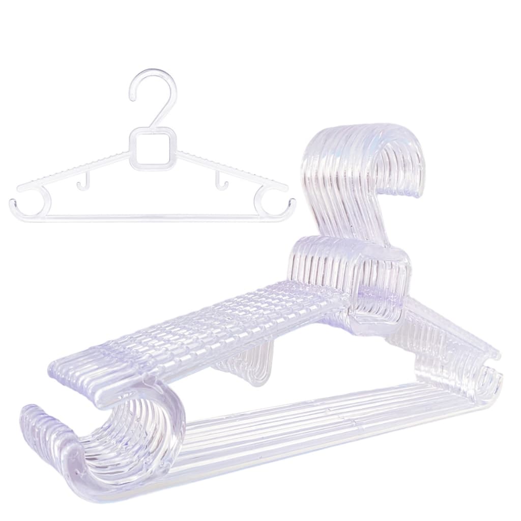 kit 100 cabides de acrílico transparente adulto reforçado resistente modelo luxo premium